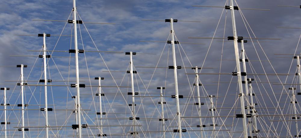 High frequency antenna array near Woomera , South Australia.