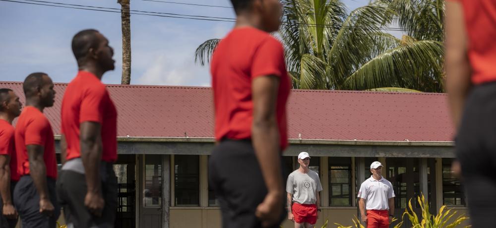 Members from the Australian Army and the Republic of Fiji Military Forces train together during Exercise Coral Warrior 2021 in Fiji.