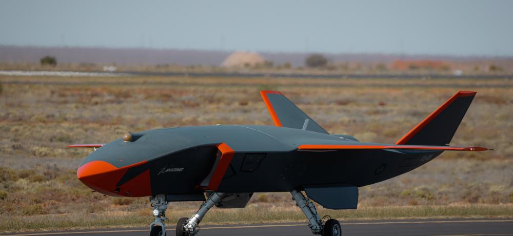 MQ-28A Ghost Bat aircraft on a runway.