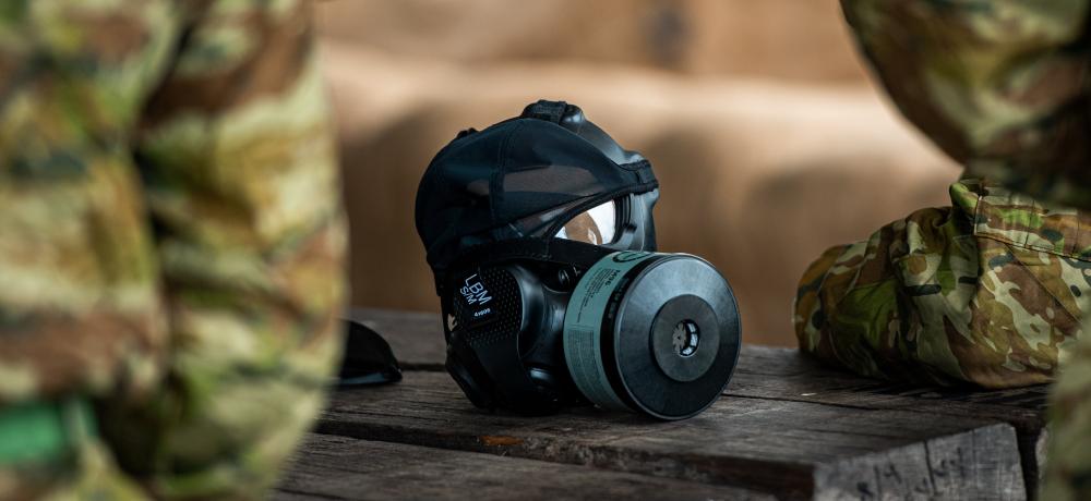 The Australian Defence Force Low Burden Mask is part of the protective equipment used in Chemical, Biological, Radiological, Nuclear Defence (CBRN-D) 