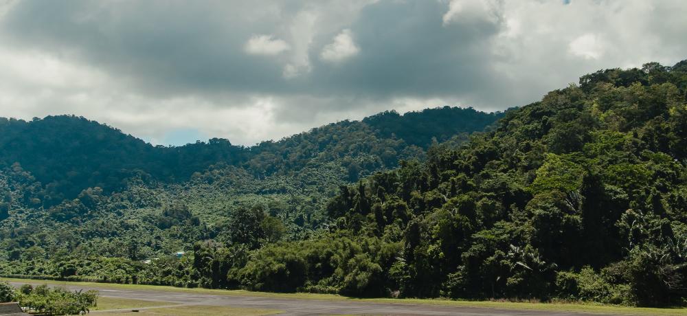 Royal Malaysian Air Force EC725 and Republic of Singapore Air Force (RSAF) H225M Medium Lift Helicopters at the joint Malaysian and Singaporean operated Search and Rescue (SAR) at the Forward Operating Base, Tioman Malaysia as part of Exercise Bersama Shield 2025 