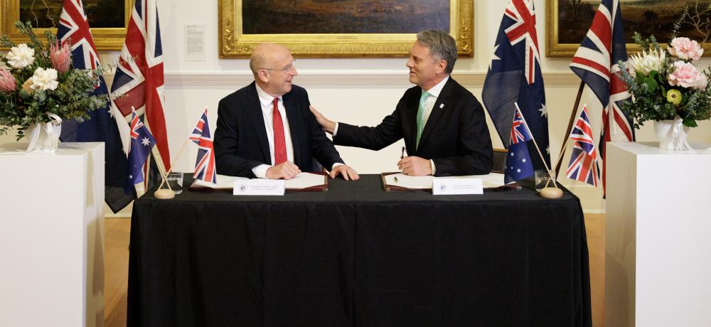 The Honourable Richard Marles MP, Deputy Prime Minister and Minister for Defence, Australia and the Right Honourable John Healey MP, Secretary of State for Defence, United Kingdom (UK) signed the bilateral Nuclear-Powered Submarine Partnership and Collaboration Treaty (the Geelong Treaty) 