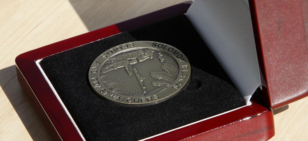 Medallion presented to relatives of Solomon Islands Scouts and Coastwatchers. 