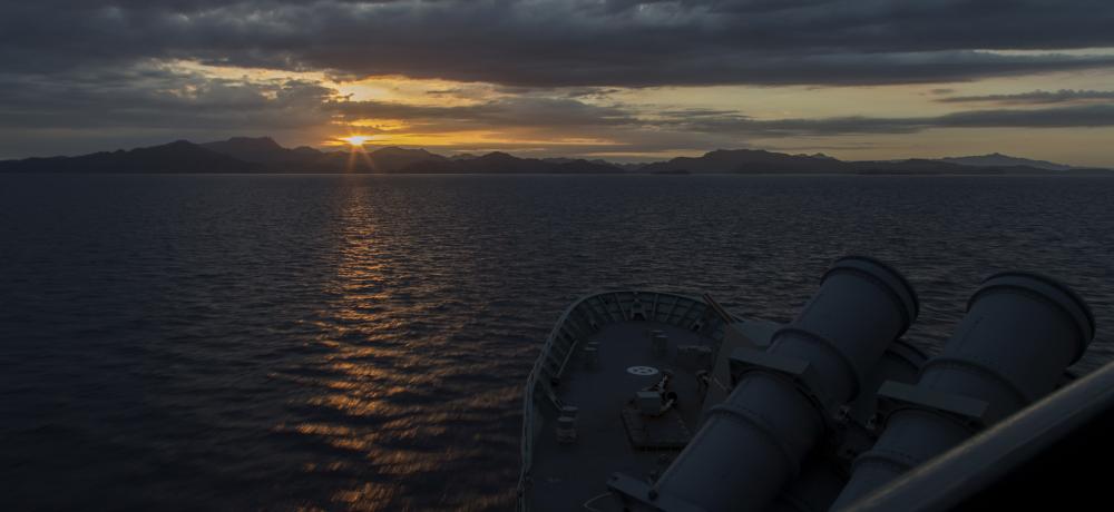 HMAS Anzac transits through the Philippines during a South East Asia Deployment.