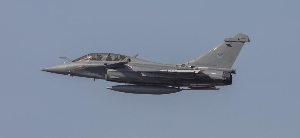 A Dassault Rafale from the French Air Force (Armée de l'Air) returns to RAAF Base Darwin during Exercise Pitch Black 18