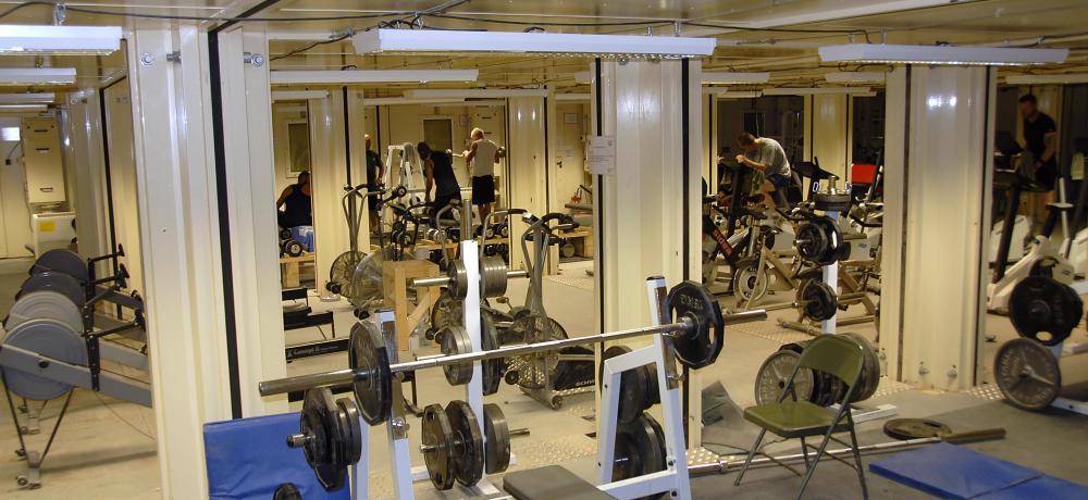 Gym used by Dutch and Australian Personnel at Camp Holland, Uruzgan Province 
