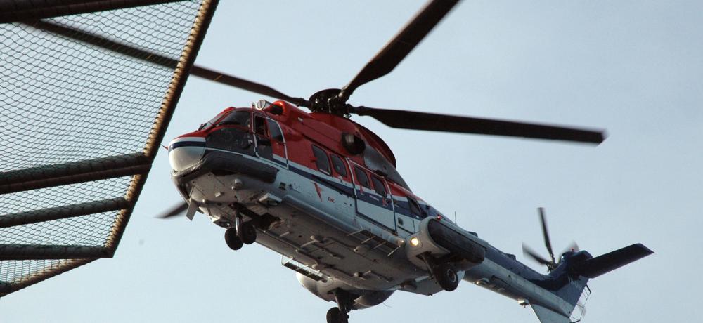 Rescue helicopter arrives at Front Puffin to transfer casualties to Truscott Air Base in Kalumburu, Western Australia. Helo delivered 8 additional doctors to assist medical effort.