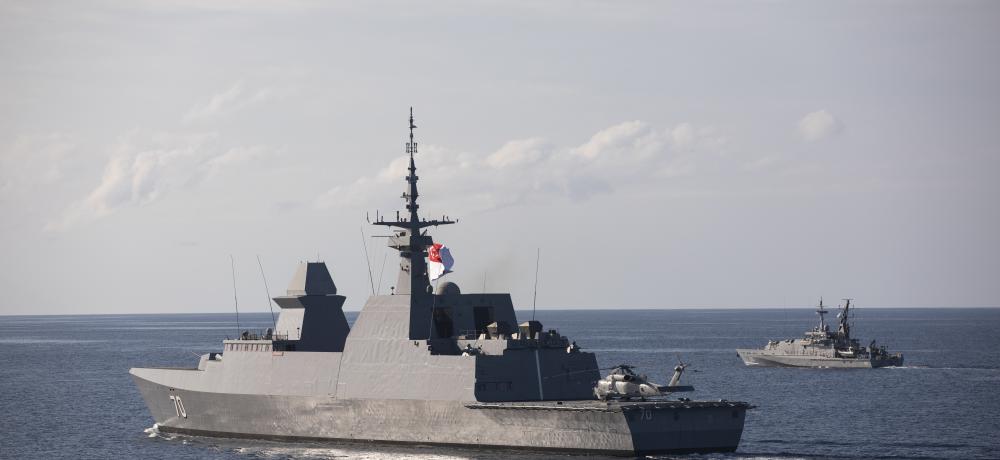 Republic Singapore Navy Ship Steadfast and HMAS Broome 