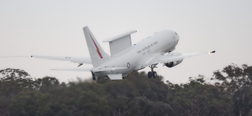 E-7A Wedgetail takes off from RAAF Base Williamtown