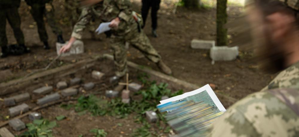 Armed Forces of Ukraine personnel conduct orders for an urban assault on a village.