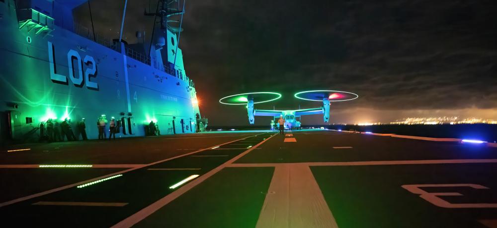Osprey onboard HMAS Canberra