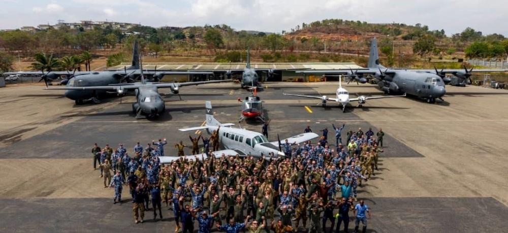 Pacific partner nation members and aircraft at the first Air Transport Wing Open Day at Port Moresby, Papua New Guinea.