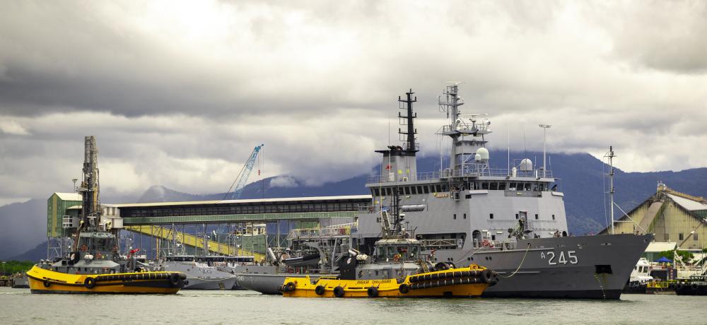 Patrol Boat from Cook Islands, Fiji, Kiribati, Papua New Guinea, Samoa and Tonga depart HMAS Cairns