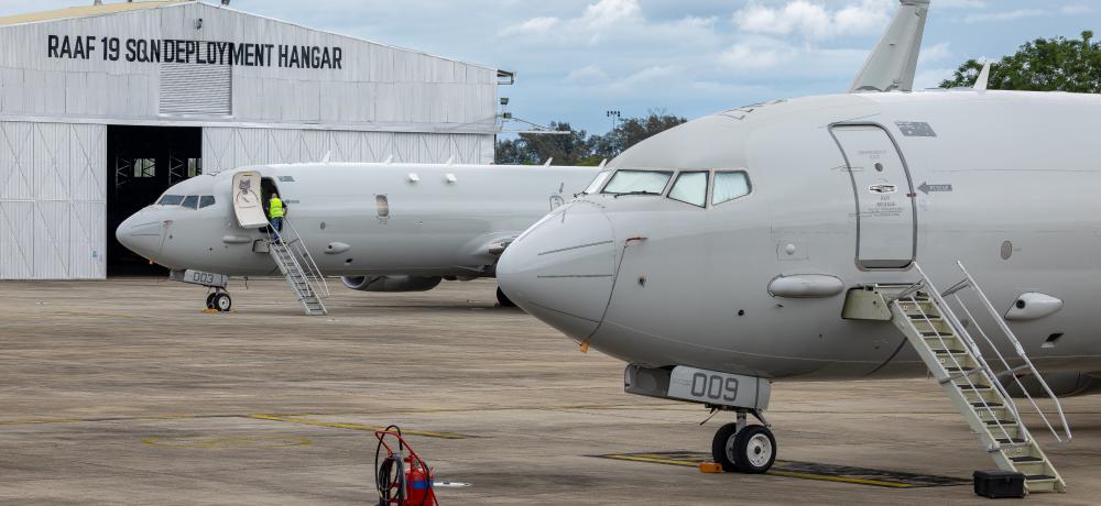 Two Poseidon aircraft from No. 92 Wing, Butterworth