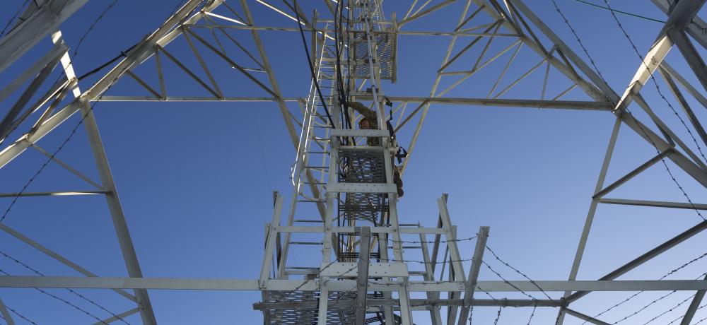 Coaxial cable and tower, Glenbrook.
