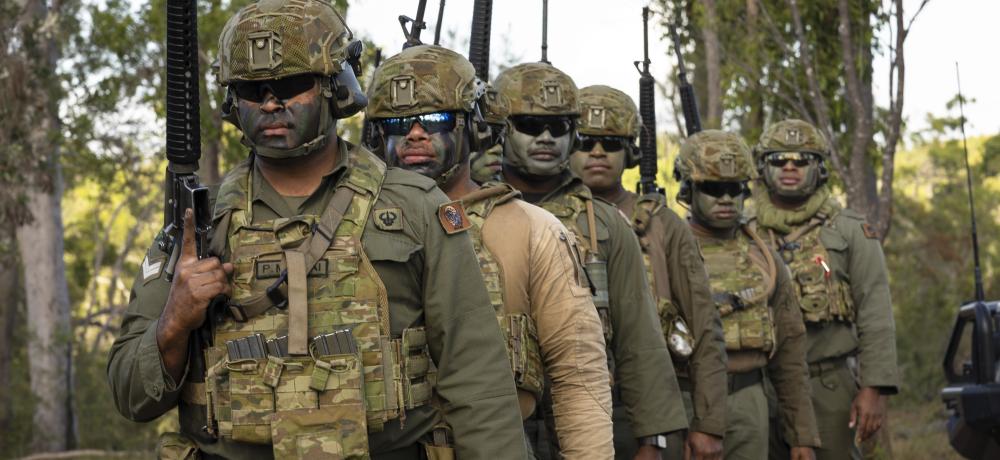 Soldiers from the Republic of Fiji Military Forces (RFMF).