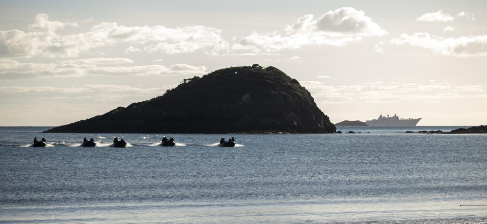 Zodiac small watercraft  Shoalwater Bay Training Area.