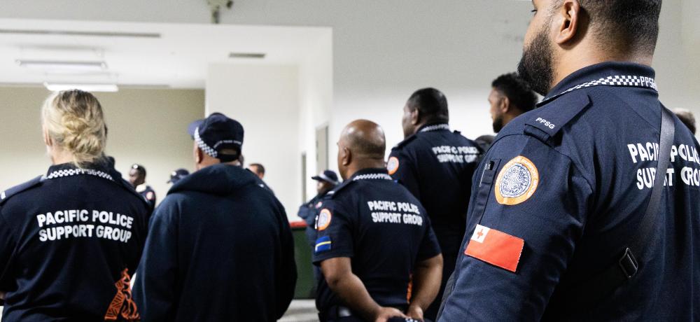 Pacific Police Support Group RAAF Base Amberley after PIF Palau.