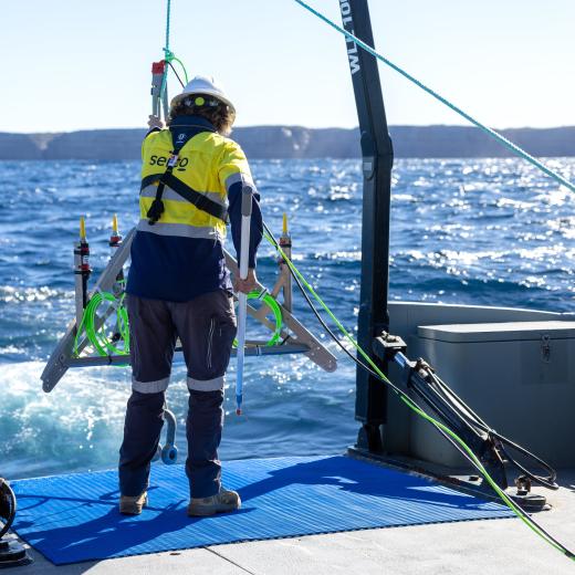 Deploying equipment overboard during Exercise Talisman Sabre 2025 - Maritime Big Play, held at HMAS Creswell, Jervis Bay.