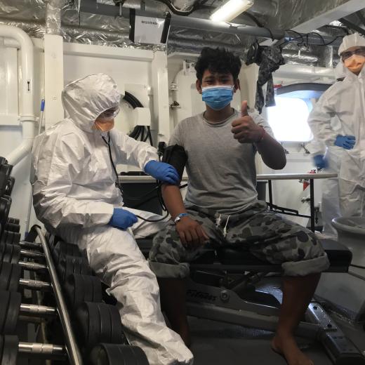 Medical check HMAS ANZAC