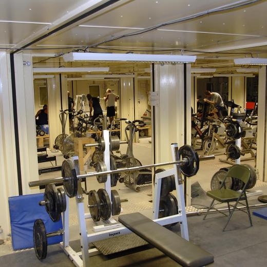 Gym used by Dutch and Australian Personnel at Camp Holland, Uruzgan Province 