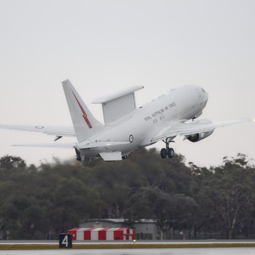 E-7A Wedgetail takes off from RAAF Base Williamtown