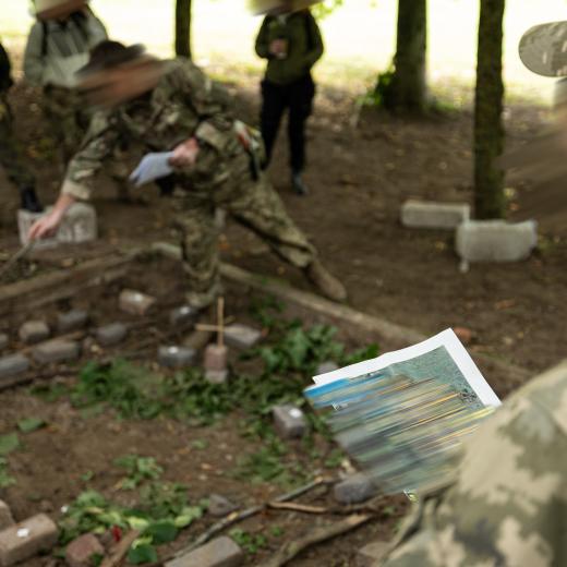 Armed Forces of Ukraine personnel conduct orders for an urban assault on a village.