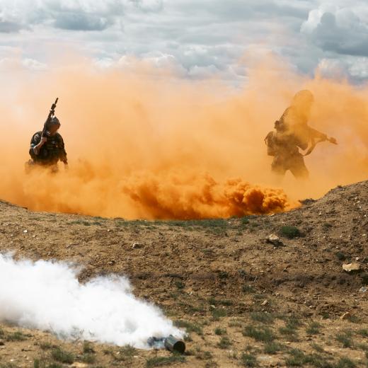 Armed Forces of Ukraine soldiers conduct a trench clearance serial as part of OP KUDU 