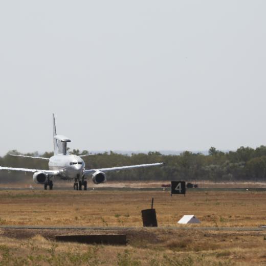 Wedgetail aircraft prepares to depart RAAF Base Tindal