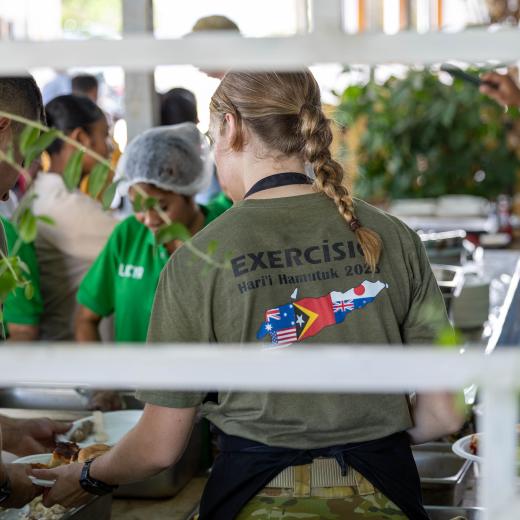 Female Australian Army soldier Timor Leste