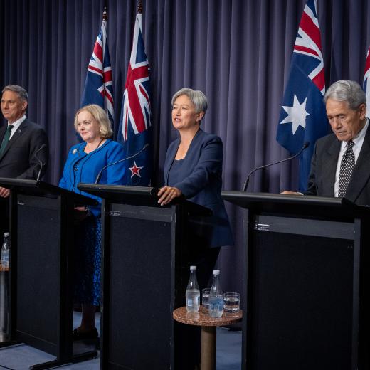 Richard Marles, Judith Collins, Penny Wong and Winston Peters
