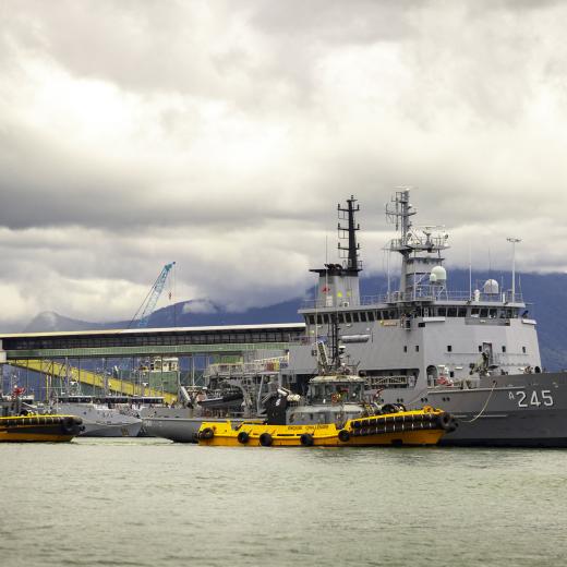 Patrol Boat from Cook Islands, Fiji, Kiribati, Papua New Guinea, Samoa and Tonga depart HMAS Cairns