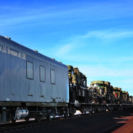 1st Brigade Vehicles and equipment on railway waggon
