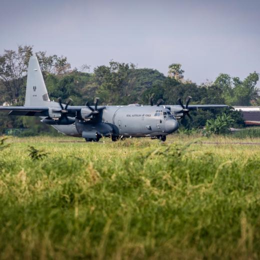Hercules lands at Vientiane, Laos.
