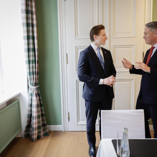 Richard Marles with Minister of Defence for Finland, Munich Security Conference.