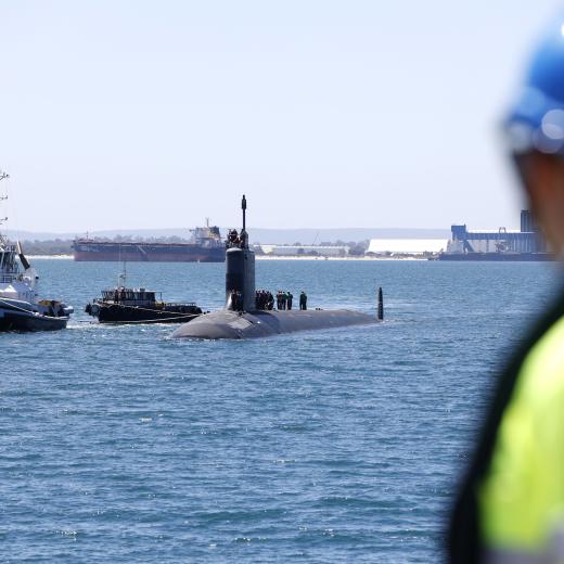USS Mississippi arrives at Fleet Base West,