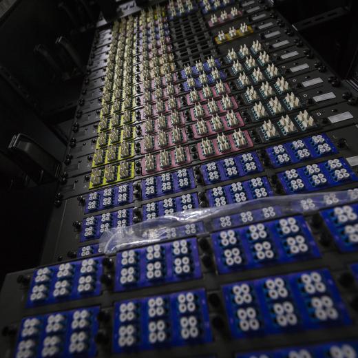 Fibre optic connectors in a Containerised Data Centre