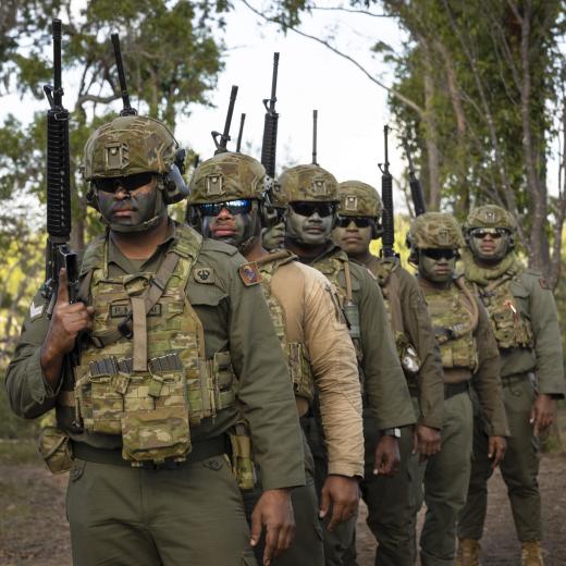 Soldiers from the Republic of Fiji Military Forces (RFMF).