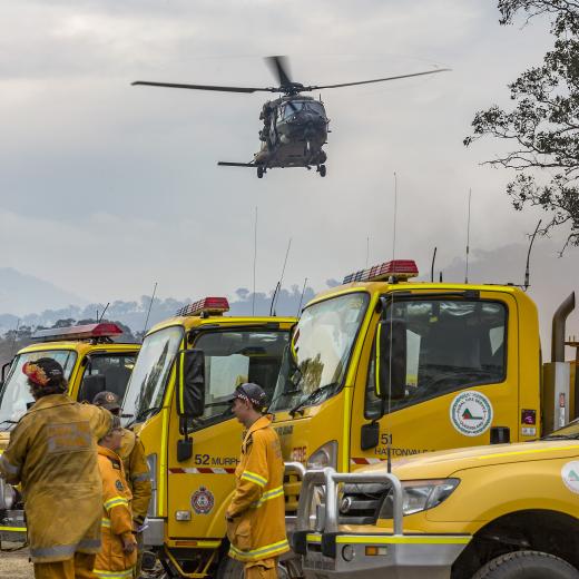 Navy MRH-90 Bushfire Assist.