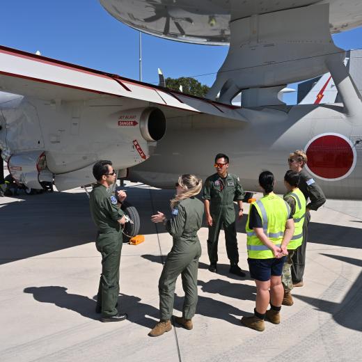 Pitch Black 26,  Japan Self-Defence Force met with Aviators from No 2 Squadron.