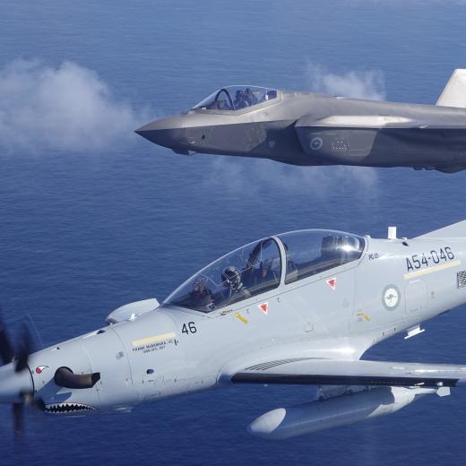 F-35A Lightning II and PC-21 Williamtown